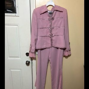 Pastel Pink Formal Pantsuit